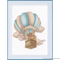 Oven counted cross stitch kit "Ballooning ", 24x22cm, DIY