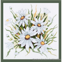Oven counted cross stitch kit "Chamomile", 40x40cm, DIY