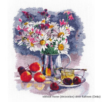 Oven counted cross stitch kit "Still life with daisies", 25x32cm, DIY
