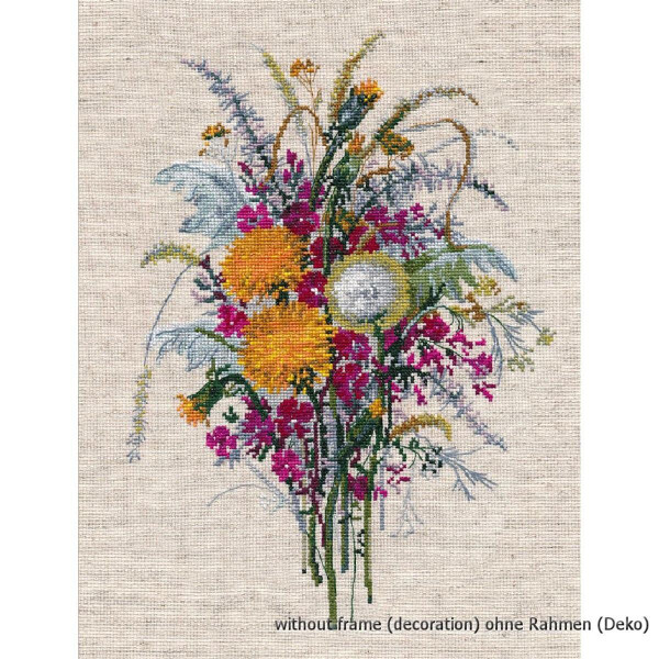 Oven counted cross stitch kit "Gift of summer", 22x30cm, DIY