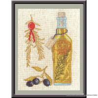 Oven counted cross stitch kit "Kitchen miniatures  II", 20x15cm, DIY