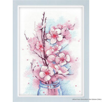 Oven counted cross stitch kit "Apple Blossom", 19x27cm, DIY