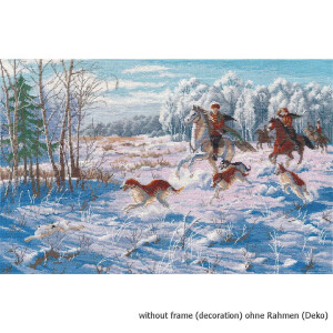 Oven counted cross stitch kit "Winter hunting",...