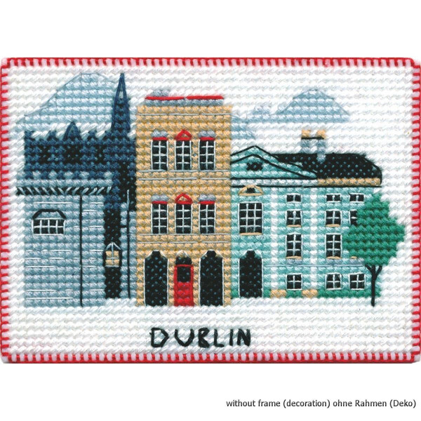 Oven counted cross stitch kit "Magnet. Dublin", 9x6cm, DIY