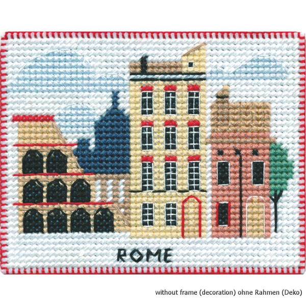 Oven counted cross stitch kit "Magnet. Rome", 9x7cm, DIY