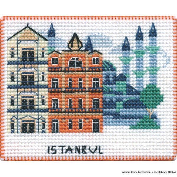 Oven counted cross stitch kit "Magnet. Istanbul", 9x7cm, DIY