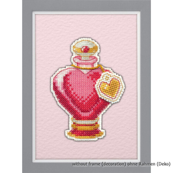 Oven counted cross stitch kit "Magnet. Love potion", 6,2x9,3cm, DIY