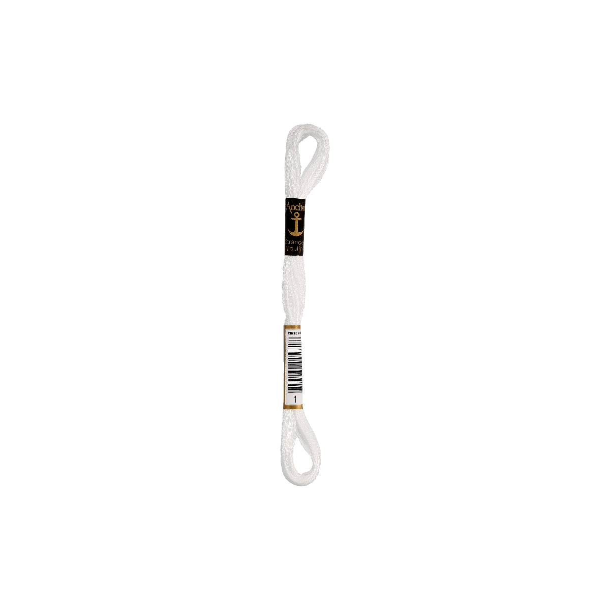 Anchor Sticktwist 8m, hoog wit, katoen, kleur 01, 6-draads