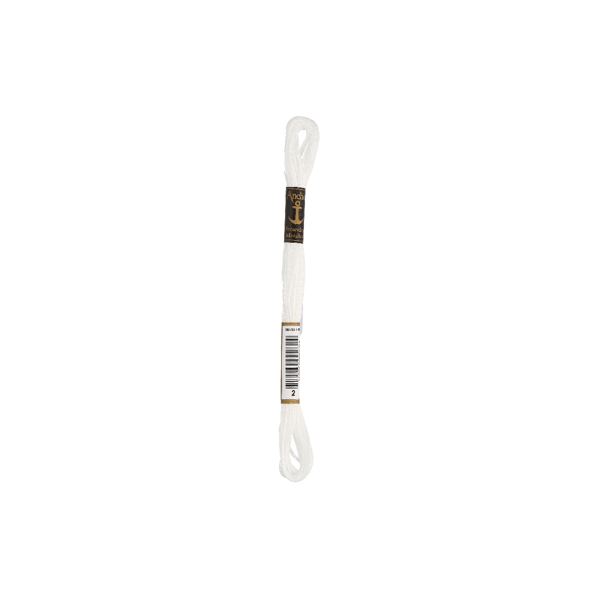 Anchor Sticktwist 8m, bianco, cotone, colore 02, 6 fili