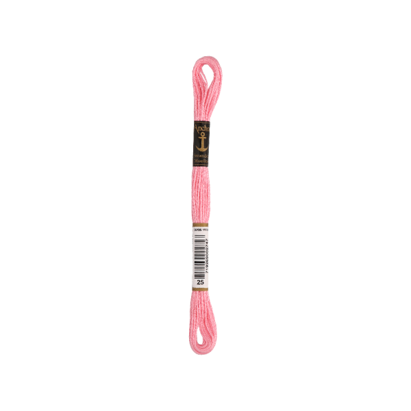 Anchor Sticktwist 8m, rose dunkel, Baumwolle, Farbe 25, 6-fädig