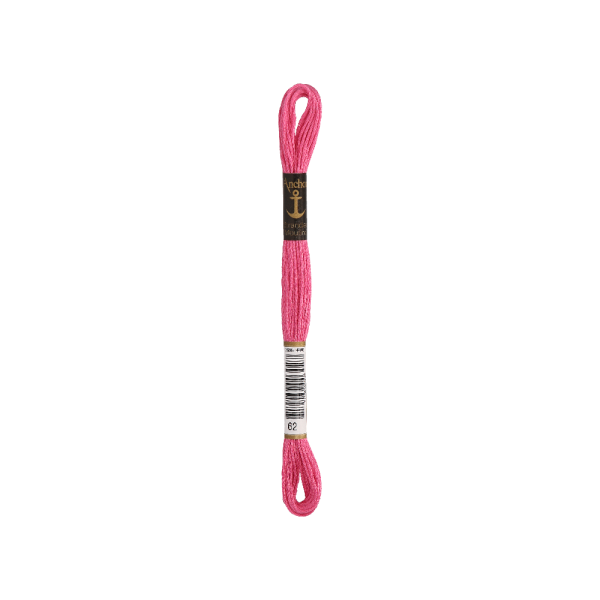 Anchor Torsione del ricamo 8m, rosa usambara, cotone, colore 62, 6 fili