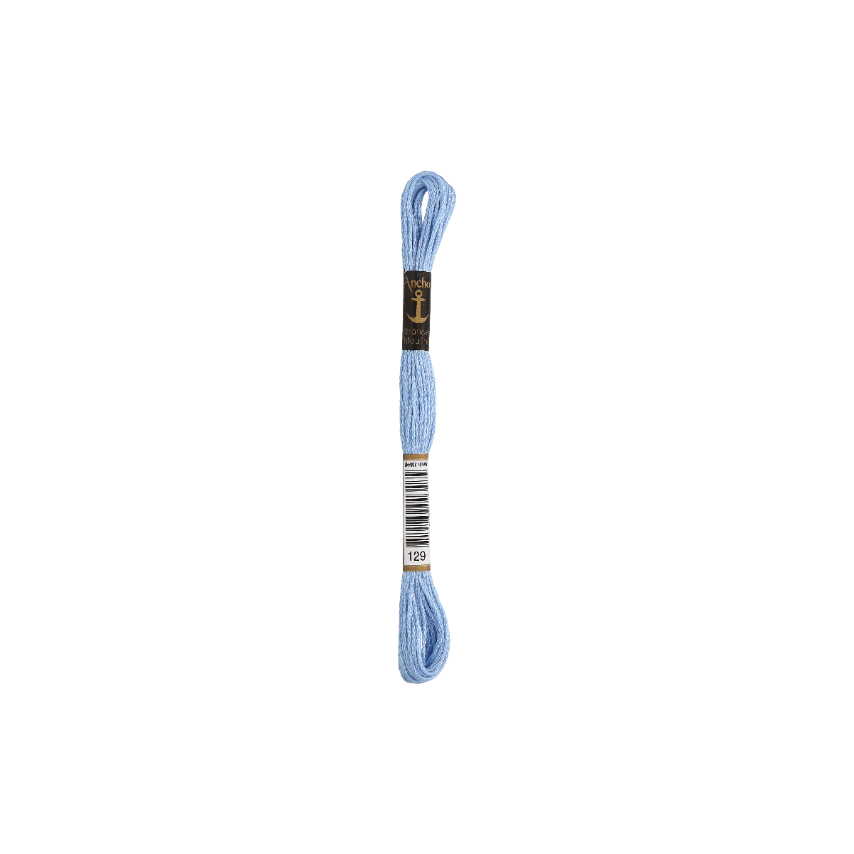 Anchor Torsade 8m, bleu azur, coton, couleur 129, 6 fils