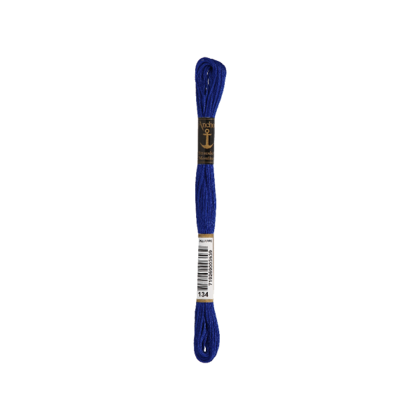 Anchor Sticktwist 8m, blu scuro, cotone, colore 134, 6 fili