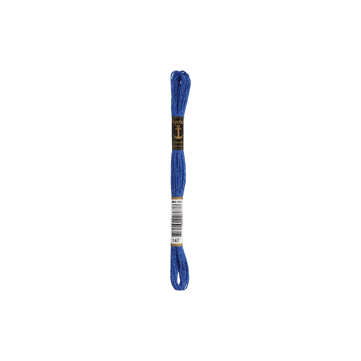 Anchor Torsade 8m, bleu cobalt, coton, couleur 147, 6 fils