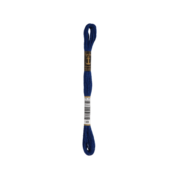 Anchor Sticktwist 8m, tintenblau, Baumwolle, Farbe 149, 6-fädig