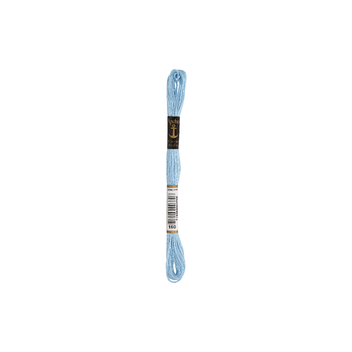 Anchor Sticktwist 8m, blu, cotone, colore 160, 6 fili