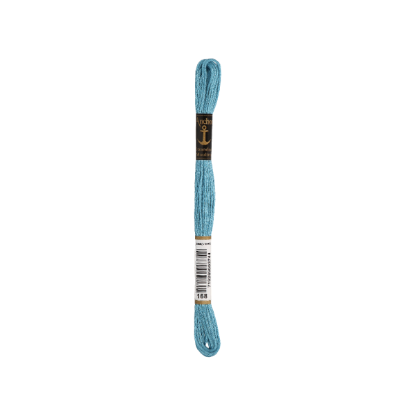 Anchor мулине 8m, светло-голубой, Хлопок,  цвет 168, 6-ниточный