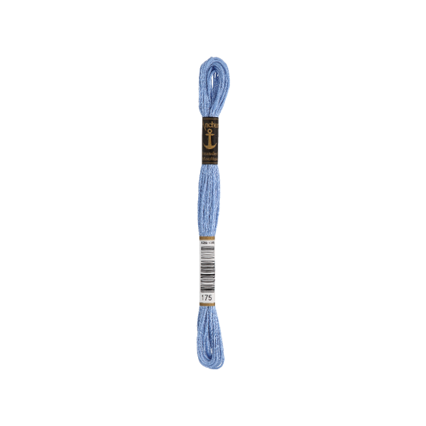 Anchor Sticktwist 8m, blauw, katoen, kleur 175, 6-draads