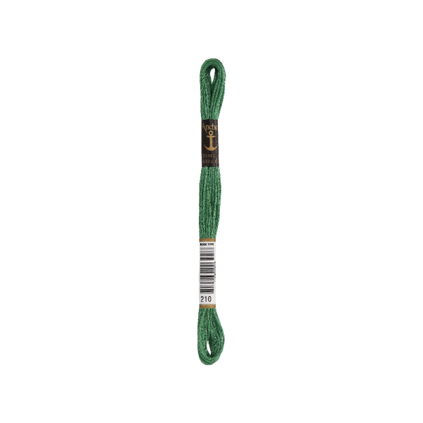 Anchor Sticktwist 8m, wiesengruen, Baumwolle, Farbe 210, 6-fädig