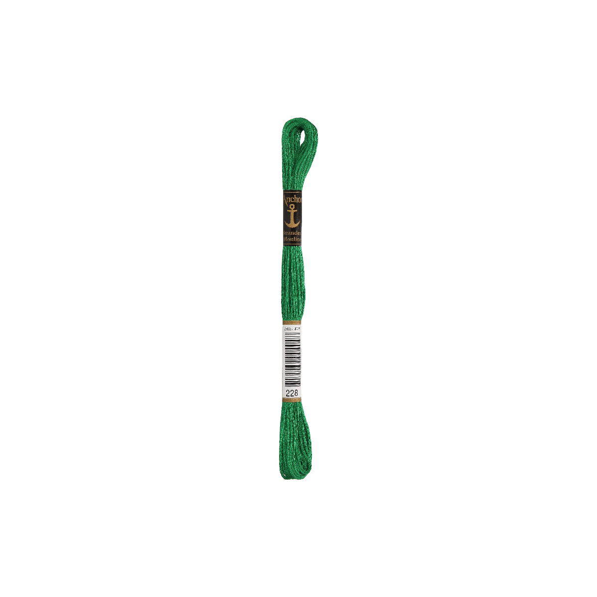 Anchor мулине 8m, зеленый, Хлопок,  цвет 228, 6-ниточный