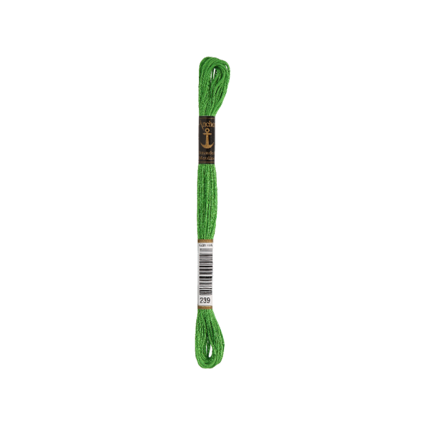 Anchor Torsade de broderie 8m, vert dkl feuillu, coton, couleur 239, 6 fils