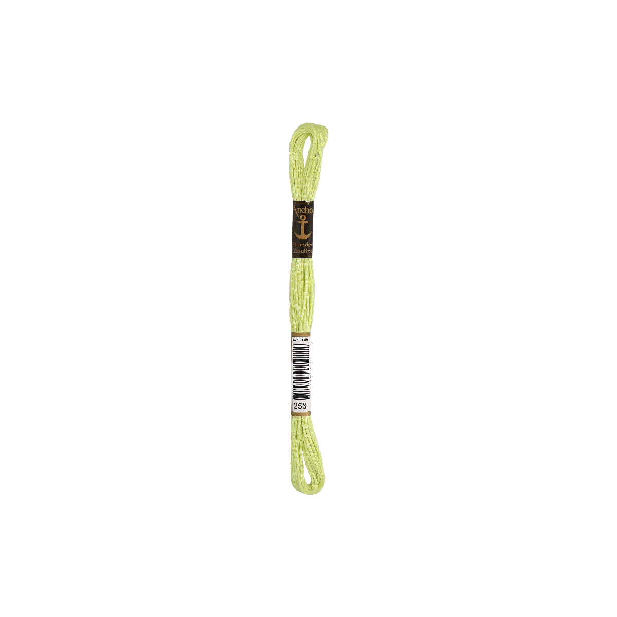 Anchor Sticktwist 8m, verde lime, cotone, colore 253, 6 fili