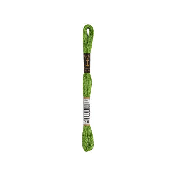 Anchor Sticktwist 8m, verde veleno, cotone, colore 256, 6 fili