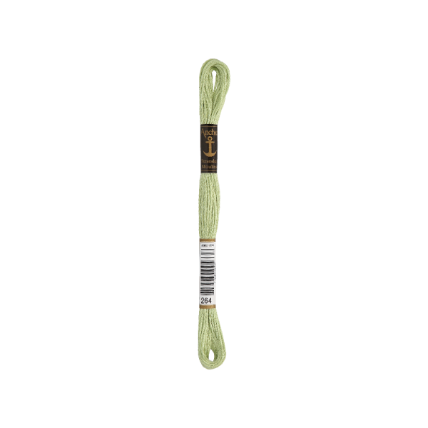 Anchor Torsione del ricamo 8m, gemma verde hel, cotone, colore 264, 6 fili