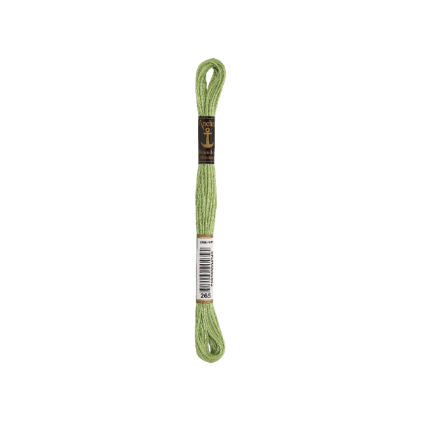 Anchor мулине 8m, зелёный бутон, Хлопок,  цвет 265, 6-ниточный