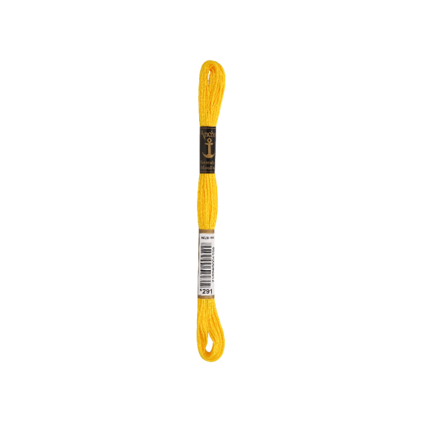 Anchor Torsione per ricamo 8m, giallo scuro, cotone, colore 291, 6 fili