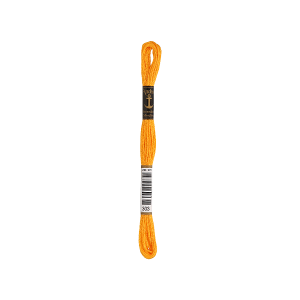 Anchor мулине 8m, желтый свет желтка, Хлопок,  цвет 303, 6-ниточный