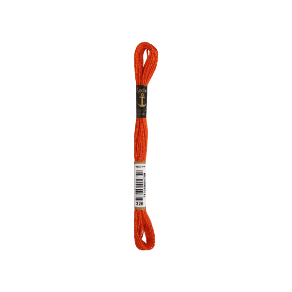 Anchor Borduurwerk twist 8m, roest-oranje, katoen, kleur 326, 6-draads