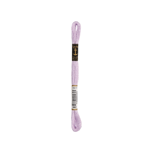 Anchor Sticktwist 8m, lavendel, Baumwolle, Farbe 342, 6-fädig