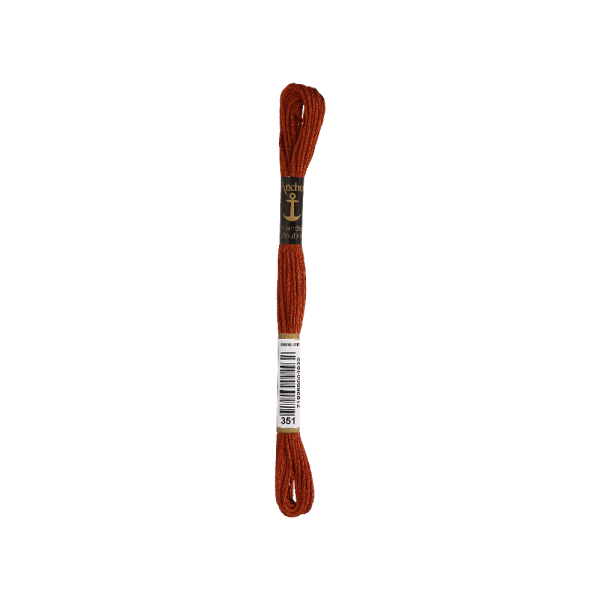 Anchor Sticktwist 8m, roetlich braun, Baumwolle, Farbe 351, 6-fädig