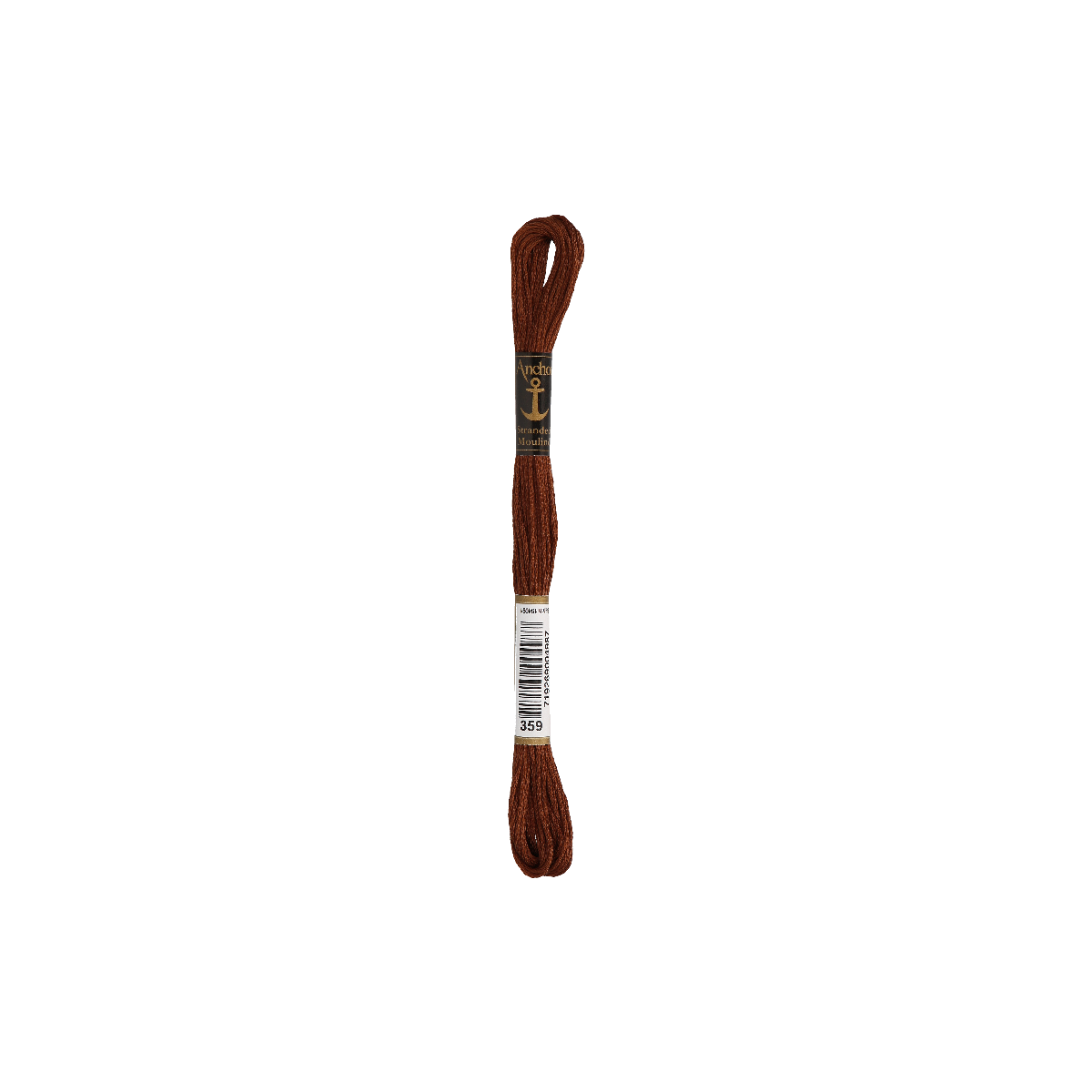 Anchor мулине 8m, коричневый, Хлопок,  цвет 359, 6-ниточный