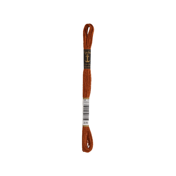 Anchor Sticktwist 8m, krokant, Baumwolle, Farbe 370, 6-fädig