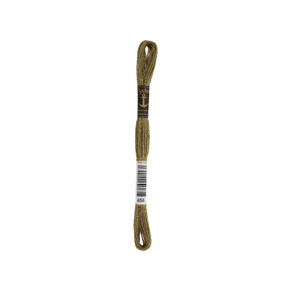 Anchor Borduurwerk twist 8m, bruine olijf, katoen, kleur 856, 6-draads
