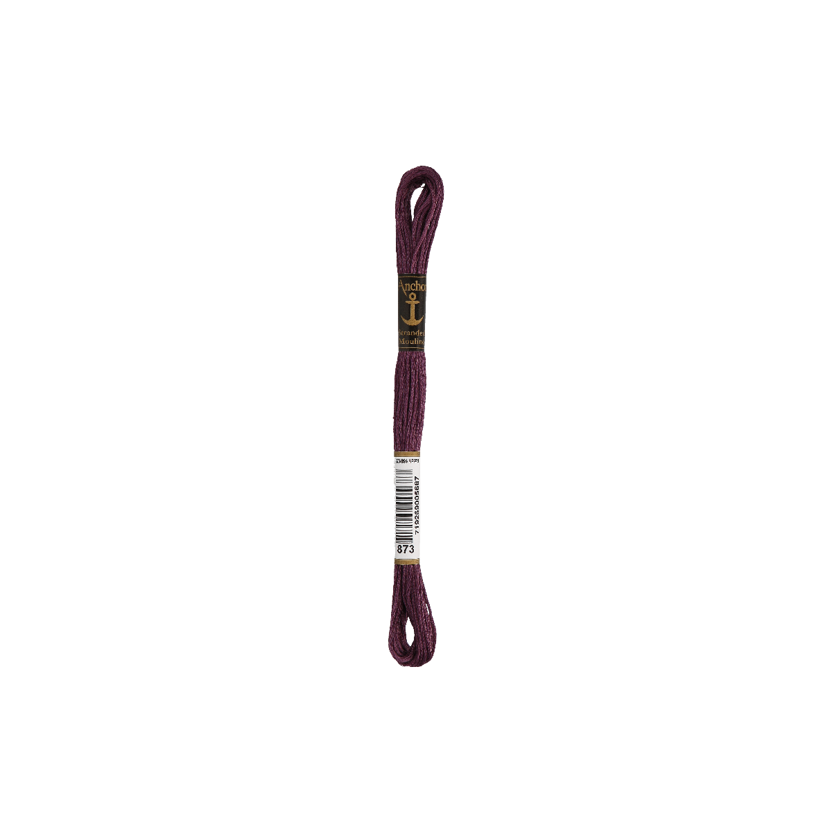 Anchor мулине 8m, баклажан, Хлопок,  цвет 873, 6-ниточный