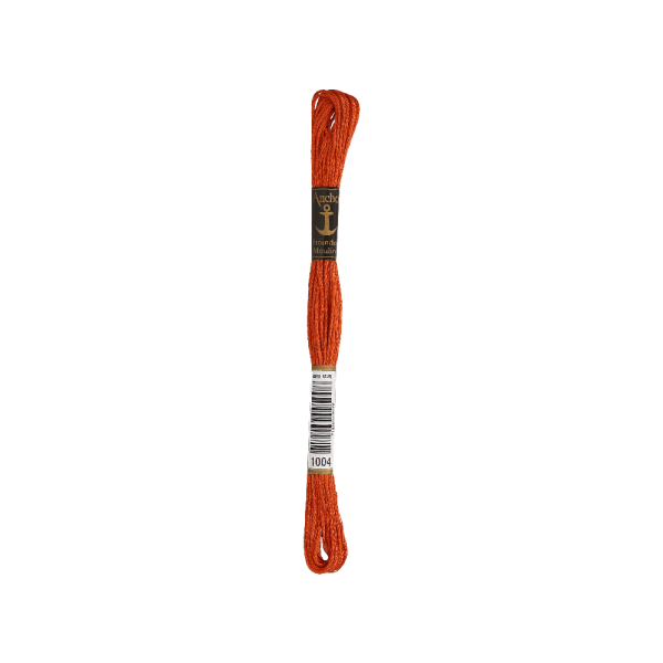 Anchor Sticktwist 8m, naranja oscuro, algodón, color 1004, 6-hilos