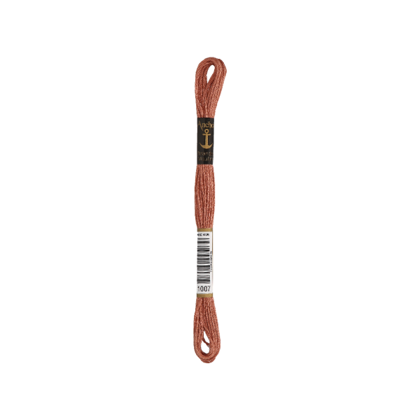 Anchor Sticktwist 8m, rosa marrón media, algodón, color 1007, 6-hilos