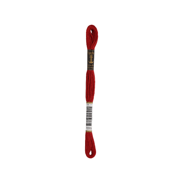 Anchor Sticktwist 8m, roodbruin donker, katoen, kleur 1015, 6-draads