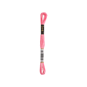 Anchor Bordado twist 8m, ombre rosa, algodón, color 1201, 6-hilo