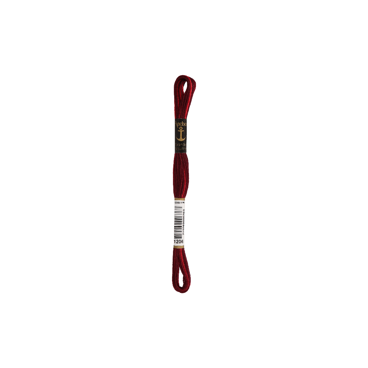 Anchor Sticktwist 8m, dkl rood ombre, katoen, kleur 1206,...