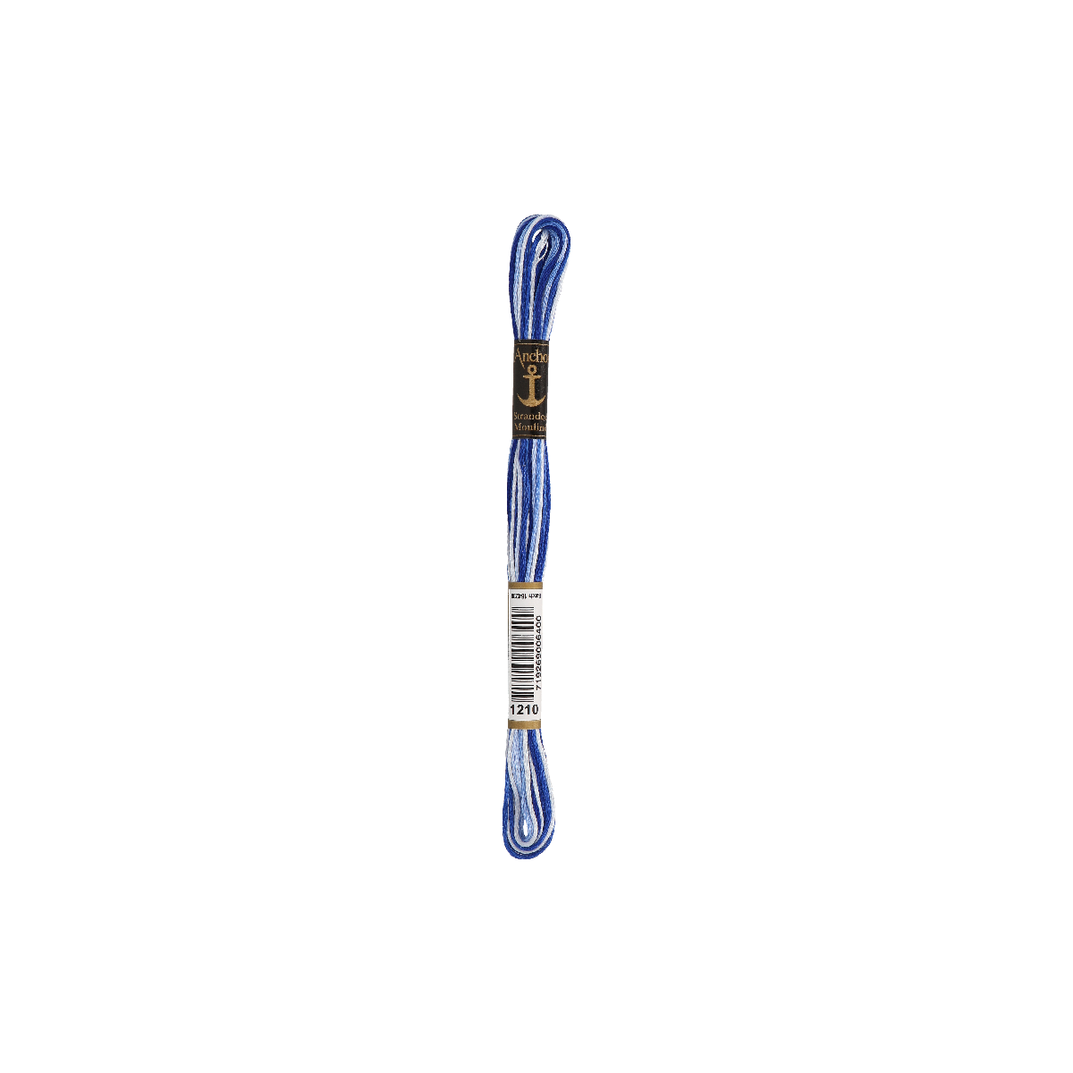 Anchor Torsade 8m, bleu ombre, coton, couleur 1210, 6 fils
