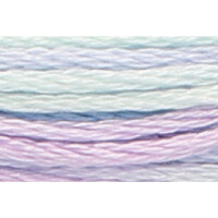 Anchor Torsade Multi 8m, bleu clair/rose, caribou, coton, couleur 1344, 6 fils