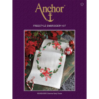 Anchor Plattstich-Set "Tischdecke Weihnachtsbonbon", Bild vorgezeichnet