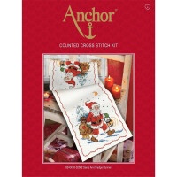 Anchor counted Cross Stitch kit Table runner "Santa/Sledge", DIY