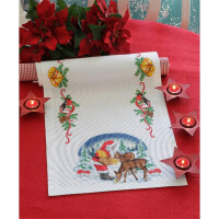 Anchor counted Cross Stitch kit Table runner "Deer Suppers", DIY