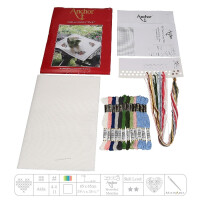 Anchor counted Cross Stitch kit Tablecloth "Sweet Briar & Bluebell", DIY
