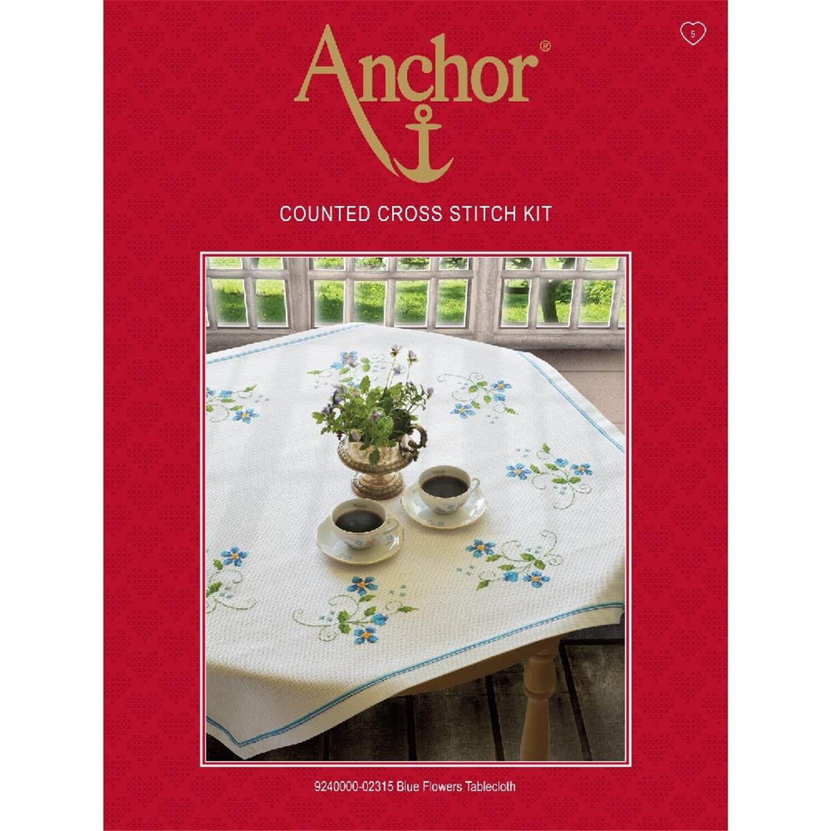 Anchor counted Cross Stitch kit Tablecloth "Blue...
